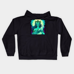 "Psychedelic Haunts: Unique and Colorful Halloween Horrors" Kids Hoodie